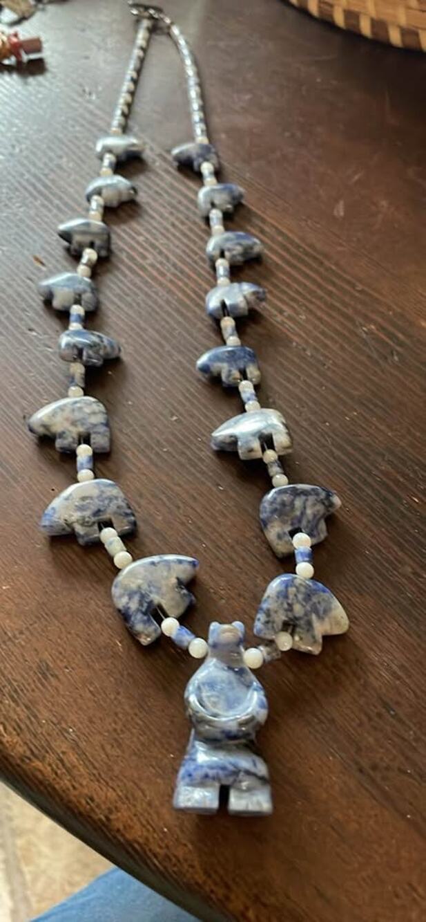 Sodalite Bear Fetish Necklace